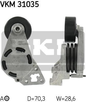 SKF VKM31035 натяжитель ремня с рол. Audi A2, Skoda Fabia, VW Lupo/Polo 1.2TDi/1.4TDi 00>