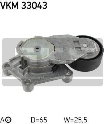 SKF VKM33043 Натяжитель приводного поликлинового ремня FORD 1.6TDCi C-Max/MAZDA 1.6DI 3/CITROEN 1.4HDi C2/C3/PEUGEOT 307 (1355389)