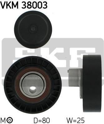 SKF VKM38003 ролик приводного поликлинового ремня обводной М50/M52 Е34/E36 =1128174