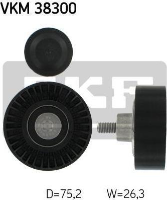SKF VKM38300 ролик нат.НО E60 2.0/3.0 E65 3.0 M54 01>
