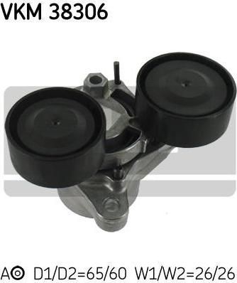SKF VKM38306 Натяжной ролик, поликлиновой ремень