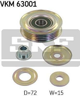 SKF VKM63001 Паразитный / Ведущий ролик HONDA