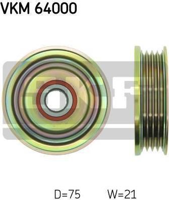 SKF VKM64000 Ролик натяжной п/к ремня Mazda