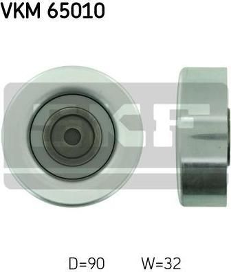 SKF VKM65010 Паразитный / ведущий ролик, п/клин. ремень Mitsubi