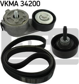 SKF VKMA 34200 Ремень поликлиновой, комплект