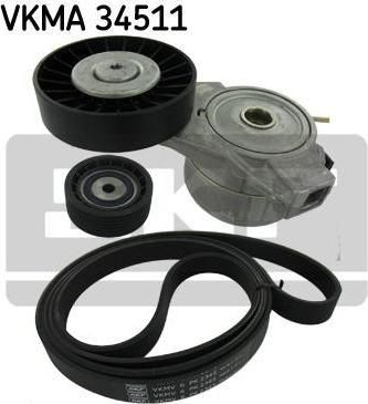 SKF VKMA 34511 поликлиновой ременный комплект на SAAB 9-3 Cabriolet (YS3D)