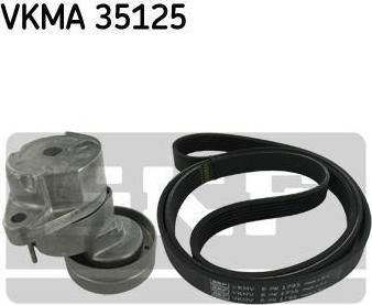 SKF VKMA 35125 поликлиновой ременный комплект на OPEL ASTRA F Van (55_)