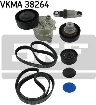 SKF VKMA 38264 поликлиновой ременный комплект на 3 (E36)