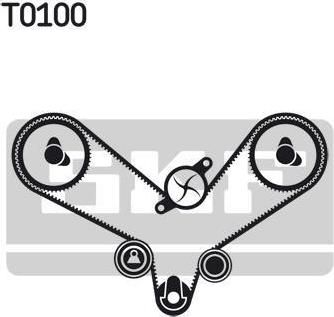 SKF VKMA01200 ремкомплект ГРМ Audi 100/80/A6/A8 2.6/2.8 90-94