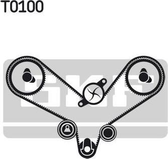 SKF VKMC 01201 водяной насос + комплект зубчатого ремня на AUDI 80 Avant (8C, B4)