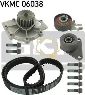 SKF VKMC 06038 Комплект ремня ГРМ VOLVO 2.0T-2.5T 98- (с помпой)