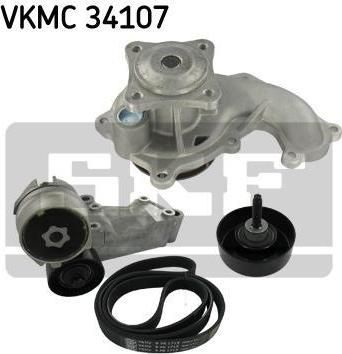 SKF VKMC 34107 водяной насос + комплект ручейковых ремней на FORD FOCUS (DAW, DBW)