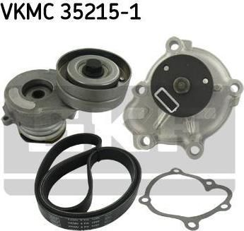 SKF VKMC 35215-1 водяной насос + комплект ручейковых ремней на OPEL CORSA C (F08, F68)