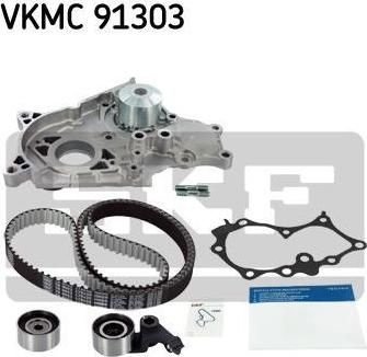 SKF VKMC 91303 водяной насос + комплект зубчатого ремня на TOYOTA COROLLA Liftback (_E11_)