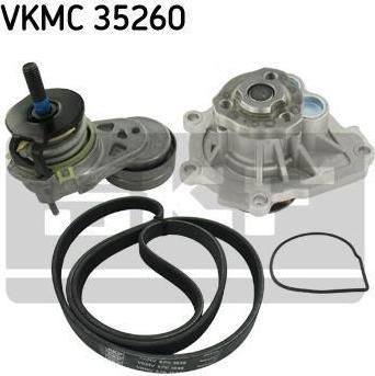 SKF VKMC35260 Приводной комплект с помпой OPEL, ASTRA G, ASTRA H 1.6/1.8 05->, CORSA D, MERIVA, SIGNUM, VECTRA C, ZAFIRA B, ASTRA TwinTop, MERIVA, SIGNUM (5PK1550)