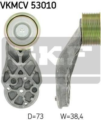 SKF VKMCV 53010 Ролик ведущий натяжной, поликлиновой ремень