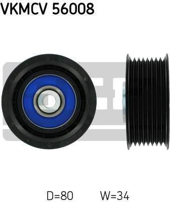 SKF VKMCV 56008 Ролик ведущий натяжной, поликлиновой ремень