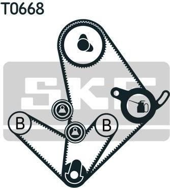 SKF VKMS 95010 комплект ремня грм на MITSUBISHI L 300 автобус (P0_W, P1_W, P2_W)