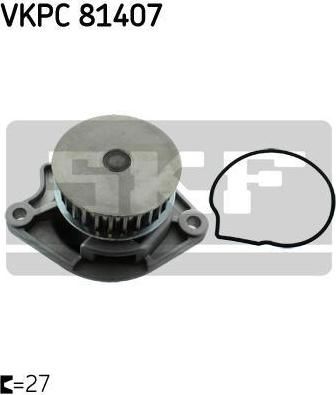 SKF VKPC81407 Насос водяной VW GOLF IV/V/POLO 1.4 16V 97- (036121008L)