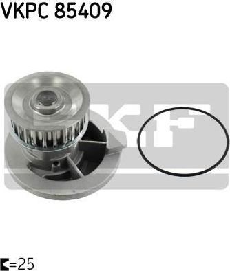 SKF VKPC85409 Насос водяной OPEL ASTRA/VECTRA/CALIBRA 1.8-2.0L 92=> (65365)