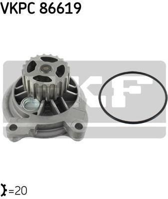 SKF VKPC86619 Насос водяной VAG A100/A6/LT 2,4/2,5TDi 90-> (P574)