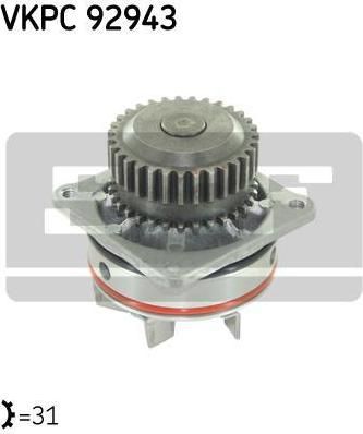SKF VKPC92943 Насос водяной INFINITI FX35/FX45 (S50) 02-/NISSAN TEANA (J31) 2,3 03-