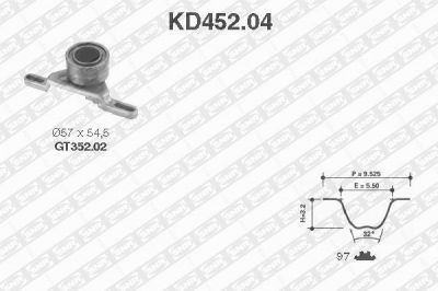 SNR KD452.04 комплект ремня грм на FORD ORION II (AFF)