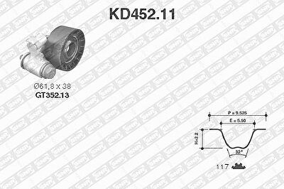 SNR KD452.11 комплект ремня грм на FORD FIESTA IV (JA_, JB_)