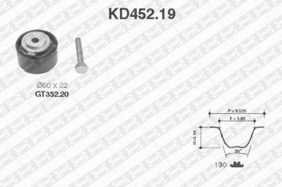 SNR KD452.19 комплект ремня грм на FORD TRANSIT c бортовой платформой/ходовая часть (E_ _)