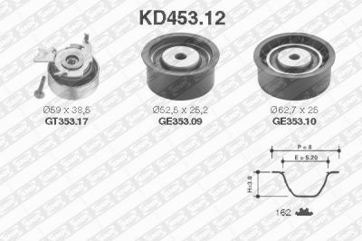 SNR KD453.12 комплект ремня грм на OPEL ASTRA G универсал (F35_)