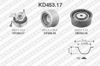 SNR KD453.17 комплект ремня грм на OPEL ASTRA G универсал (F35_)