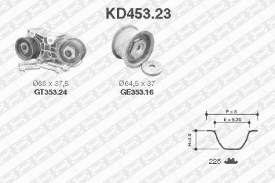 SNR KD453.23 комплект ремня грм на OPEL VECTRA B (36_)