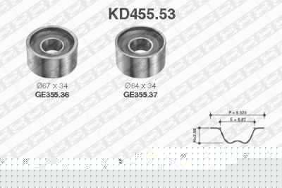 SNR KD455.53 комплект ремня грм на RENAULT TRAFIC фургон (TXX)
