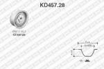SNR KD457.28 комплект ремня грм на SEAT CORDOBA (6K1, 6K2)