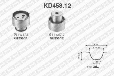 SNR KD458.12 комплект ремня грм на FIAT TIPO (160)