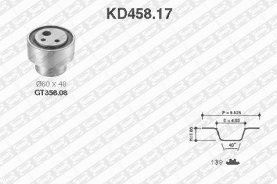 SNR KD458.17 комплект ремня грм на FIAT TEMPRA S.W. (159)