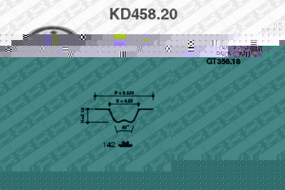 SNR KD458.20 комплект ремня грм на FIAT TIPO (160)