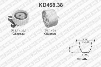 SNR KD458.38 комплект ремня грм на ALFA ROMEO 156 (932)