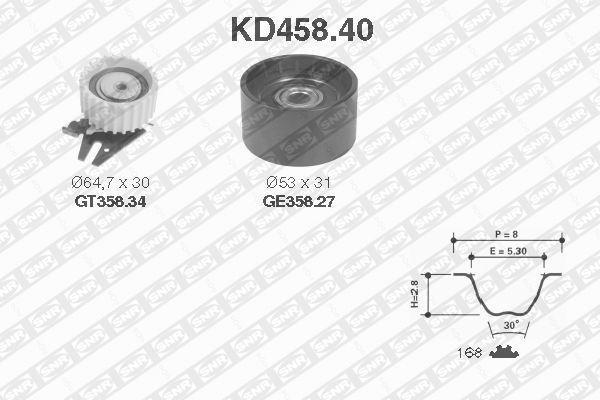 SNR KD458.40 комплект ремня грм на FIAT STILO (192)