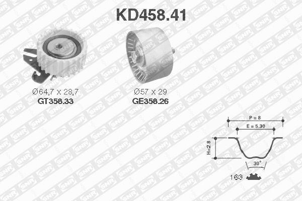 SNR KD458.41 комплект ремня грм на ALFA ROMEO 156 (932)
