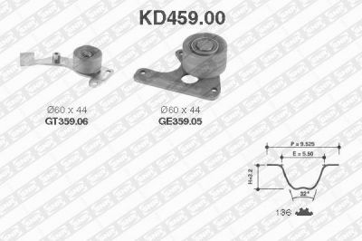 SNR KD459.00 комплект ремня грм на PEUGEOT 405 II Break (4E)