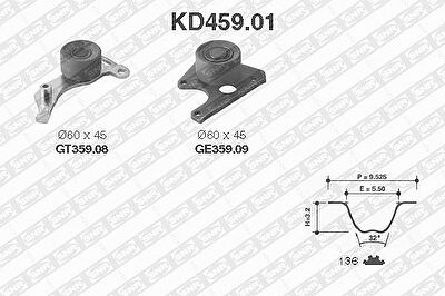 SNR KD459.01 комплект ремня грм на PEUGEOT PARTNER фургон (5)