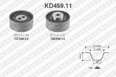 SNR KD459.11 комплект ремня грм на PEUGEOT BOXER автобус (230P)
