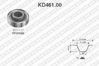 SNR KD461.00 комплект ремня грм на HONDA PRELUDE IV (BB)