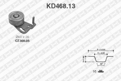 SNR KD468.13 комплект ремня грм на NISSAN STANZA Hatchback (T11)