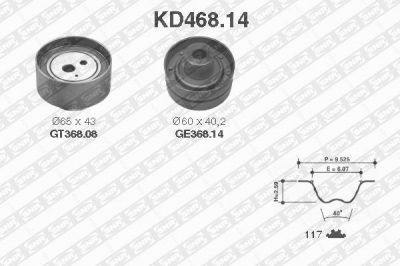 SNR KD468.14 комплект ремня грм на NISSAN SUNNY I Traveller (B11)