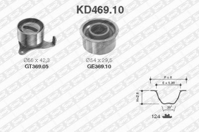 SNR KD469.10 комплект ремня грм на TOYOTA COROLLA Compact (_E11_)