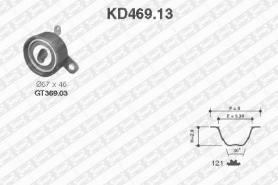 SNR KD469.13 комплект ремня грм на TOYOTA AVENSIS (_T22_)