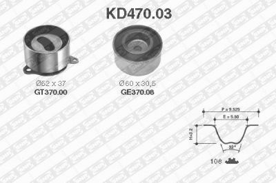 SNR KD470.03 комплект ремня грм на MAZDA 626 III Station Wagon (GV)