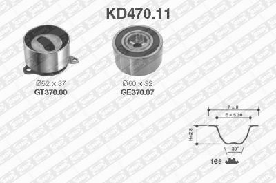 SNR KD470.11 комплект ремня грм на KIA RETONA (CE)